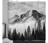 Riyidecor RY-WHRV Rideau de douche extra large 274 x 183 cm avec crochets métalliques Motif arbre brumeux paysage fumé Décoration d'intérieur Arbre extérieur Photo Decor Tissu