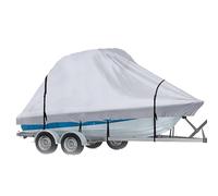 RIYIFER Housse de Bateau à Toit Rigide T Top, Bâche de Bateau pour Remorque Tissu Oxford 600D Résistance à l'eau jusqu'à 2000mm Housse pour Tour de Ski Nautique,Gris,23~25FT: 780 * 330 * 234CM