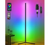 riyo Lampadaire sur Pied Salon, RGBIC 130cm Lampadaire LED, Noir