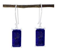 RIYO mature 925 argent sterling boucle d'oreille lapis lazuli argent boucle d'oreille bleu boucle d'oreille baguette boucle d'oreille lapis lazuli boucle d'oreille pour les femmes