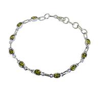 RIYO vert 925 argent sterling péridot bracelet symétrique bijoux en pierre faits à la main sbraper-58017