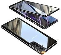 Riyueyi Anti-Espion Coque pour Samsung Galaxy S22 Etui Adsorption Magnétique Coque Verre Trempé Etui Intégré Anti-Spy Privacy Screen Filter Cadre Métallique 360° de Antichoc Case,Noir,for S22