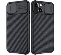 Riyueyi Coque pour Iphone 13 Pro/13 Pro Max Protection de la Caméra Étui avec Ultra Mince Coulisse Cache Objectif, Plastique Dur Housse Arrière Anti-Rayures Antidérapant,Noir,for 13 Mini