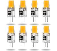 Riyueyi G4 Ampoules LED 5W AC/DC 12V Lampes G4 Scintillantes Blanc Chaud Et Lumière Blanche Froide 6000K Ampoules Halogènes De Remplacement 50W Angle De Lumière 360 °,8PCS,White 6000k,5W