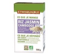 Riz blanc Jasmin de Cambodge bio 500g - ETHIQUABLE : pour une alimentation saine et éthique. - Lot De 3 - Vendu Par Lot