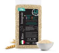 Riz Carnaroli Complet Italien - 1 kg - Riche en Fibres et Amidon Naturel - Idéal pour Risotto Complet et Plats Équilibrés - Sans Gluten - Cultivé à Vercelli | 13 di Ilaria