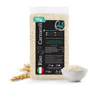 Riz Carnaroli italien 1 kg - Grains longs et fermes - Riche en amidon pour des risottos crémeux - Sans gluten - Fabriqué en Italie - 13 di Ilaria