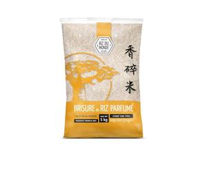 RIZ DU MONDE - Brisure de Riz Cambodge Savoureuse et Idéale pour plats asiatiques, Sachet 5Kg