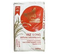 Riz Long Parfumé Thaïlandais 2022 Golden Butterfly 20kg - Livraison Gratuite France - Expédition depuis France par la sté Bo Time