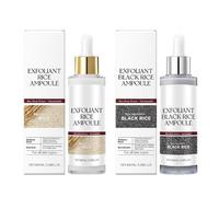 Riz noir et blanc exfoliant, duo de riz luz Hydrating & Pore Minimiseur pour le visage, exfoliant doux pour le visage et le gommage corporel, pour tous les types de peau (SET)