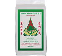 Riz parfumé Royal Thai Rice Jasmin à grains longs 18 kg - Qualité supérieure de Thaïlande, 100 % riz naturel | Idéal pour les plats wok, les cuisines asiatiques et les accompagnements avec autocollant