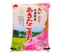 Riz pour Sushi Qualité Premium Akitakomachi JP 2kg/Sachet - Livraison Gratuite France - Expédition depuis France par la sté Bo Time (4, Kilogrammes)