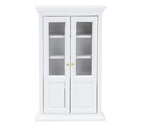 RIZGHWOY 1:12 Maison de Poupée Miniature Bibliothèque Armoire Simulation Bouleau Meubles de Maison de Poupée pour Salon étude Excellents Accessoires de Décoration (#12)