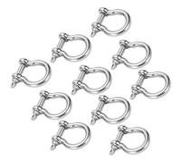 RIZGHWOY 10 Pièces Manilles à Arc en Acier Inoxydable Manilles de Charge D Solides pour Camping en Plein Air Randonnée Escalade, capacité de 220.5 LB