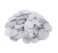RIZGHWOY 100 Pièces de Monnaie de Pirate pour la Décoration de Fête d'halloween, Pièces de Monnaie Décoratives de Pirate en Plastique Durable pour Les Fêtes, Adaptées aux 3 Ans et Plus (#13)