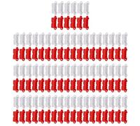 RIZGHWOY 120pcs RC Drift Race Road Barrière Plastique Barrières de Piste en Plastique pour l'exercice de Dérive de Voiture Télécommandée avec Couleur Blanc Rouge