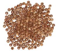 RIZGHWOY 200 Pièces Raffinées de 0,6 Cm de Bois de Pêche pour les Bijoux de Production, l'autorité Artisanale pour les Bracelets, les Colliers, les Remorques et les Anneaux Clés