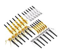 RIZGHWOY 30PCS Souffleurs de Fête Cornes de Bruit à Franges Métalliques avec Glands Or et Argent pour Anniversaire Remise des Diplômes Mariage Nouvel An Événements Sportifs