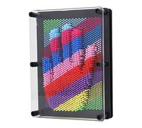 RIZGHWOY 3D-Pin Art Toy Table Plastique Tomas Tomas d'art Classique pour Le Bureau et Le Matériau Enfant Taille Plastique de 20 X 15 X 6 Cm (Cadre Noir)