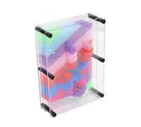 RIZGHWOY 3D-Pin Art Toy Table Plastique Tomas Tomas d'art Classique pour Le Bureau et Le Matériau Enfant Taille Plastique de 20 X 15 X 6 Cm (Cadre Transparent)