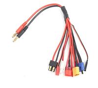 RIZGHWOY Adaptateur de Chargeur de Batterie, Câble Répartiteur, Convertisseur Lipo Octopus 8 en 1 avec Fiches T Futaba JST pour Modèles Réduits D'avions, Voitures, Appareils Aériens