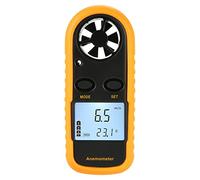 RIZGHWOY Anémomètre Numérique LCD, Thermomètre de Précision, Compteur de Vitesse du Vent pour les Amateurs de Météorologie, Format de Poche Pratique 3V