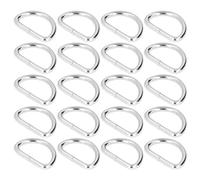RIZGHWOY Anneaux en Métal D Structure Forte pour L'artisanat Bricolage 20 Pc (Argent 4x38x23mm)