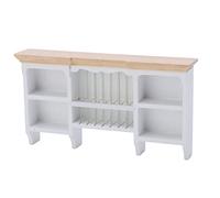 RIZGHWOY Armoire de Rangement Miniature 1:12 pour Maison de Poupée, Peinte à la Main, Mini étagère Murale Faite à la Main pour Intérieur de Maison de Poupée, Meubles Miniatures en Bois de Bouleau