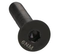 RIZGHWOY Boulon de Tige en Alliage en Alliage en Titane Boulon de Capuchon de Capuche M6X30 Mm à Haute Résistance à L'épreuve de Rouille avec Boulon en Titane pour Vélo de Route 1-1/8 (Black)