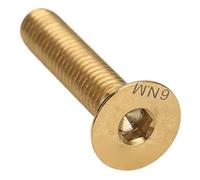 RIZGHWOY Boulon de Tige en Alliage en Alliage en Titane Boulon de Capuchon de Capuche M6X30 Mm à Haute Résistance à L'épreuve de Rouille avec Boulon en Titane pour Vélo de Route 1-1/8 (Gold)