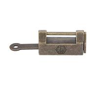 RIZGHWOY Cadenas de Style Rétro e Serrure Antique Vintage pour Mini Armoires, Tiroir, Boîte à Bijoux, 3.2x1.7x1cm, Bronze (Petite)