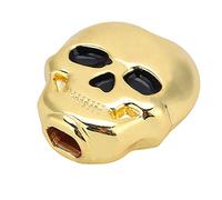 RIZGHWOY Capuchons de Touches de Réglage de Haute qualité pour Guitares électriques et Folk, 6 Boutons de Style Crâne Créatif, Couvre-têtes de Chevilles de Réglage Décoratifs, Idéaux pour les (GOLD)