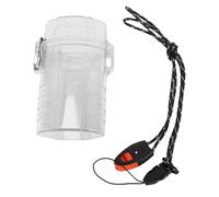 RIZGHWOY Conteneur de Stockage Hermétique Portable, avec Cordon de Sifflet et Bague d'étanchéité en Caoutchouc, pour Petits Objets comme des Porte-clés, des Boucles D'oreilles (WHITE)