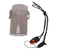 RIZGHWOY Conteneur de Stockage Hermétique Portable, avec Cordon de Sifflet et Bague d'étanchéité en Caoutchouc, pour Petits Objets comme des Porte-clés, des Boucles D'oreilles (BLACK)