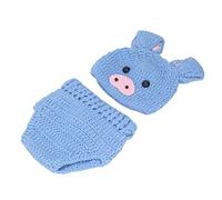 RIZGHWOY Costumes de Photographie pour bébé Animaux Sucrés, Idéal pour les Enfants, Accessoires de Décoration de Chambre, Matériau de Coton, 0-3 Mois (Lac bleu)