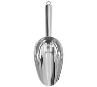 RIZGHWOY Cuillère à Glace en Acier Inoxydable, Cuillère à Seau à Glace en Forme de U avec Polie Miroir pour Maison, Hôtel, Restaurant (SILVER)