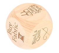 RIZGHWOY Dés de Courtepointe, Outil de Couture en Bois avec 6 Tâches de Gravées, pour Les Amateurs D'artisanat et Les Amateurs D'artisanat