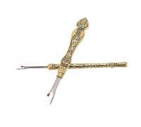 RIZGHWOY Ensemble de Découseurs en Métal Vintage, Paquet de 2 Dissolvant de Points de Couture avec Pointe de Boule de Protection, 11,7 Cm et 12,2 Cm, pour l'artisanat et les Travaux d'aiguille