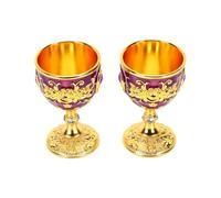 RIZGHWOY Ensemble de Gobelets Médiévaux de 7 Cm, Rose Vintage en Relief (PURPLE)