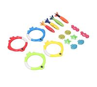 RIZGHWOY Ensemble de Jouets de Natation sous-Marine pour Enfants, Torpilles de Poissons de Plongée aux Couleurs Vives et Hippocampes, Matière Plastique Sûre pour Les Activités Aquatiques, Jeux de