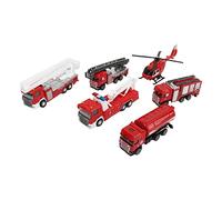 RIZGHWOY Ensemble de Jouets de Véhicule de Camion de Pompiers, Ensemble de Voiture de Lutte contre L'incendie D'urgence Multi-pièces pour les Enfants