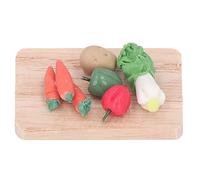 RIZGHWOY Ensemble de Légumes Miniatures en Argile pour Maison de Poupée, Mini Modèle de Chou, Carotte, Pomme de Terre, Poivron Rouge et Vert, Idéal pour Que Les Filles Apprennent Différents Légumes