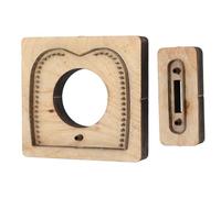 RIZGHWOY Ensemble de Matrices de Découpe du Cuir en Acier et Bois, Outil de Poinçonnage Efficace pour étui Allume-cigare pour L'artisanat Manuel