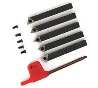 RIZGHWOY Ensemble D'outils de Tournage Indexables Haute Performance 5 Pièces 1/4 Pouces en Carbure cémenté pour un Tournage et un Dressage Efficaces