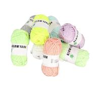 RIZGHWOY Fil Lumineux Night Glow pour L'artisanat, Paquet de 8 Rouleaux de Fil à Tricoter Lumineux pour des Projets de Crochet Créatifs, pour Concevoir des Chapeaux, des écharpes et des Sacs à Dos