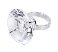 RIZGHWOY Grande Bague de Mariage Accessoire Photo de Mariage Accessoire de Douche Nuptiale avec Conception en Cristal de Verre à Facettes pour Décor de Fête de Fiançailles de (1)
