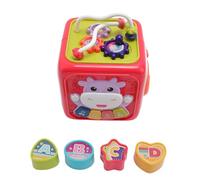 RIZGHWOY Jouet Hexaèdre avec Tambour à Main, jeu éducatif forme tambour tri sensoriel pour bébé voyage