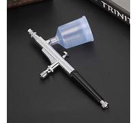 RIZGHWOY Kit Airbrush à Double Action 0,3mm T131 avec Système de Sécurité Gâchette Double Pot pour Peinture Nail Art Décoration Gâteau Pistolet Pulvérisateur