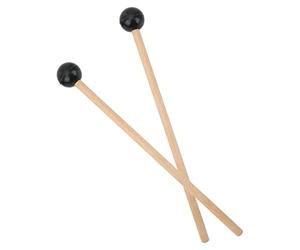 RIZGHWOY Kit de Bâtons de Maillet de Tambour de Langue, en Bois Fiables pour Jouer et Méditer, 2 Unités, Bois Massif + Caoutchouc (Grande)
