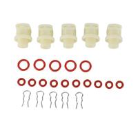 RIZGHWOY Kit de Connecteur de Machine à café, Raccord fileté Externe G1/8 avec Anneaux en Plastique et Silicone pour Cafetière